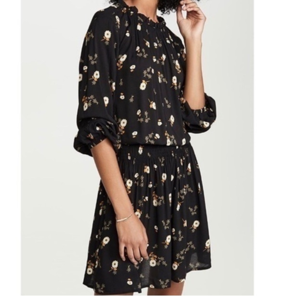Velvet by Graham & Spencer Black Dress with Yellow Floral Pattern - Picture 2 of 11